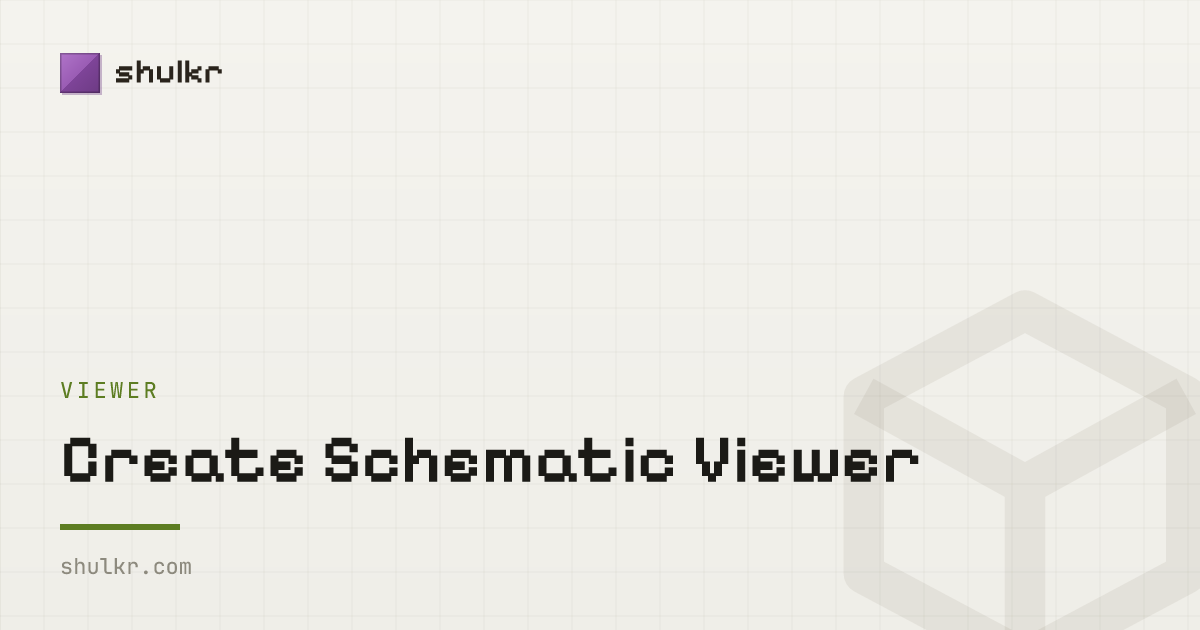 Minecraft Create Schematic Viewer - Open Create Mod Schematics